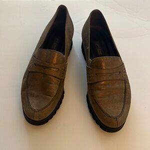 Paul Green Shimmering Gold Loafers